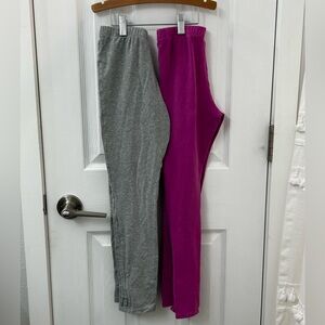 L.L. Bean Girls Gray And Pink Leggings